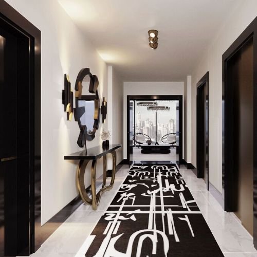 contemporary rugs for hallway