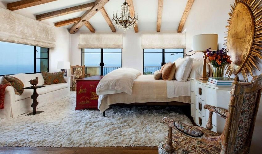 Geometric pattern bedroom rugs