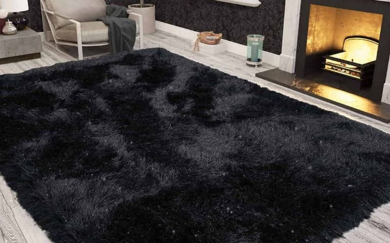 beautiful shag rug materials